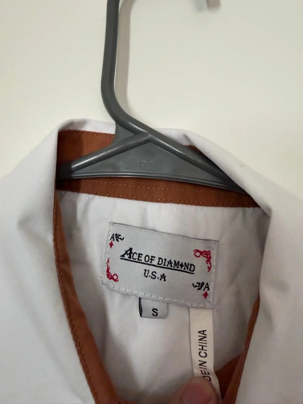 Ace of Diamonds USA Cowgirl Long Sleeve White Button Down Collared Shirt - Picture 6 of 8